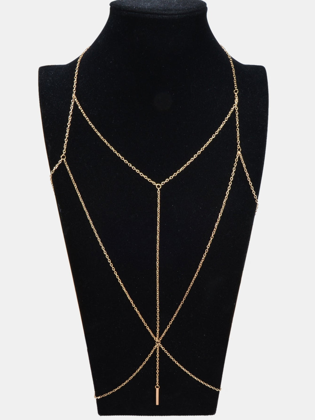 Sexy Gold Bikini Beach Body Chain Layered Chest Harness Belly Waist Jewellery-0