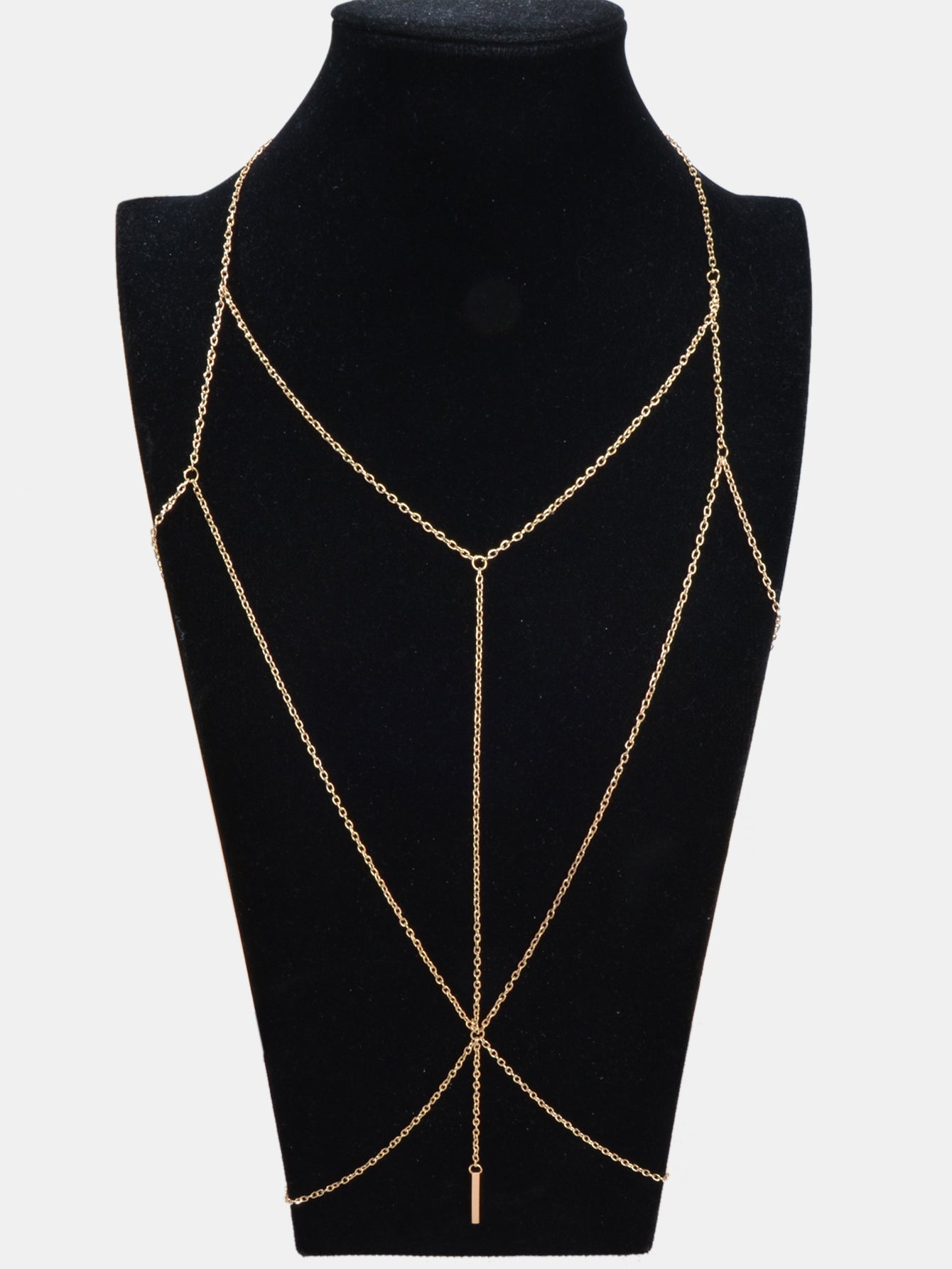 Sexy Gold Bikini Beach Body Chain Layered Chest Harness Belly Waist Jewellery-0