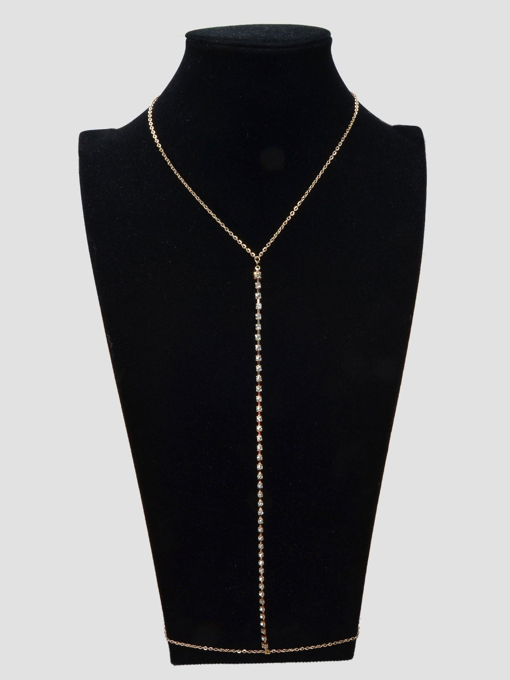 Glamorous Rhinestone Decor Bikini Beach Body Chain Harness Belly Waist Jewellery-0