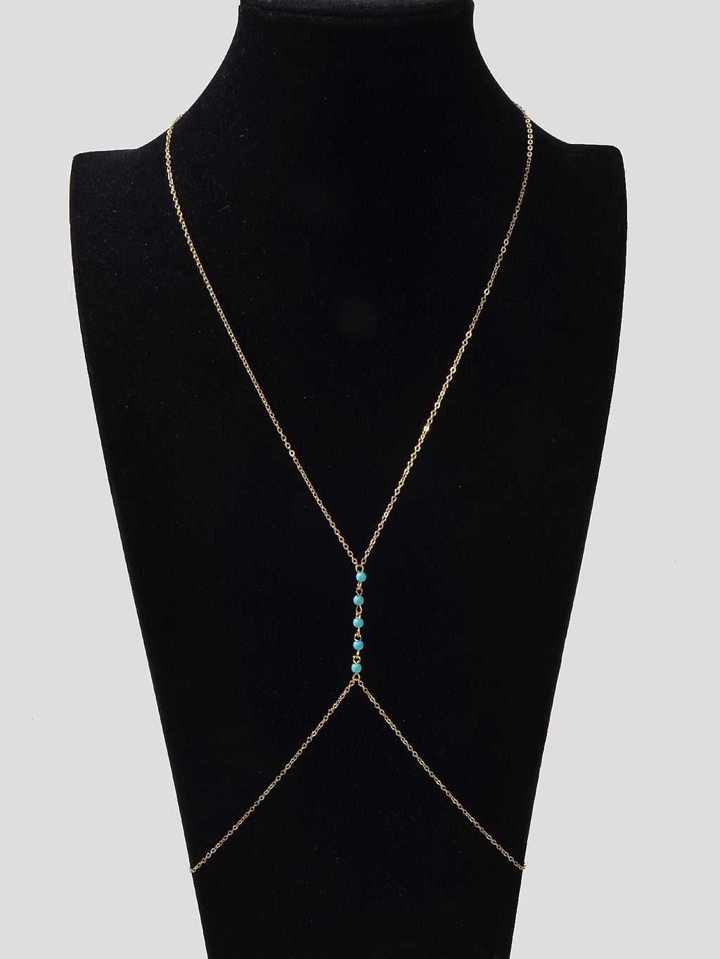 Sexy Turquoise Gold Silver Body Chain Beach Bikini Belly Waist Body Jewellery-0