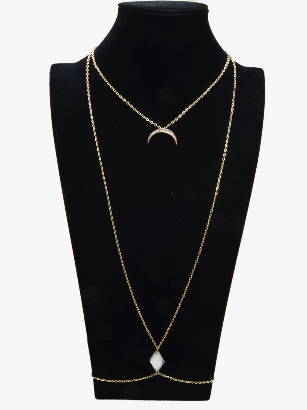 Glamorous Sexy Bikini Beach Body Chain Moon Chest Harness Belly Waist Jewellery-0