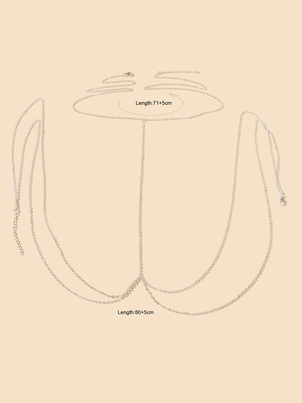 Chest Body Chain Choker Multilayer Bikini Beach Harness Waist Jewellery-1