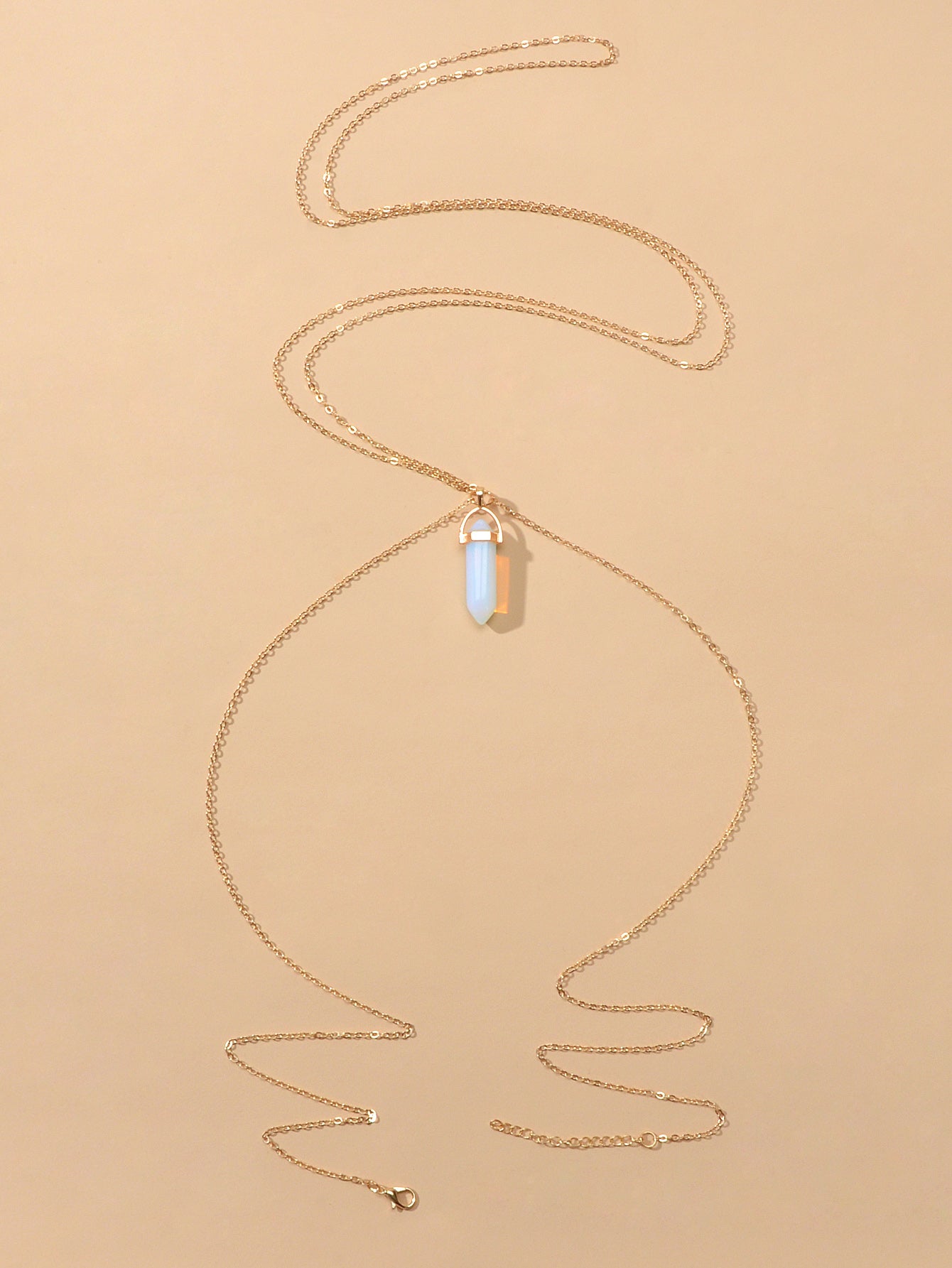 Bikini Beach Harness Beach Hexagonal Gemstone Waist Link Body Chain Belly Jewelry-1