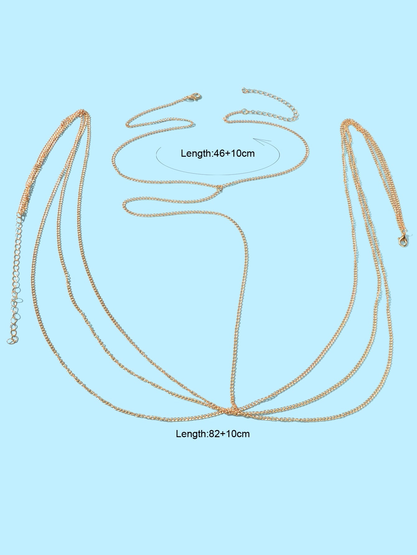 Sexy Gold Silver Layered Tassel Chain Body Jewelry Bikini Beach Party Accessory-1