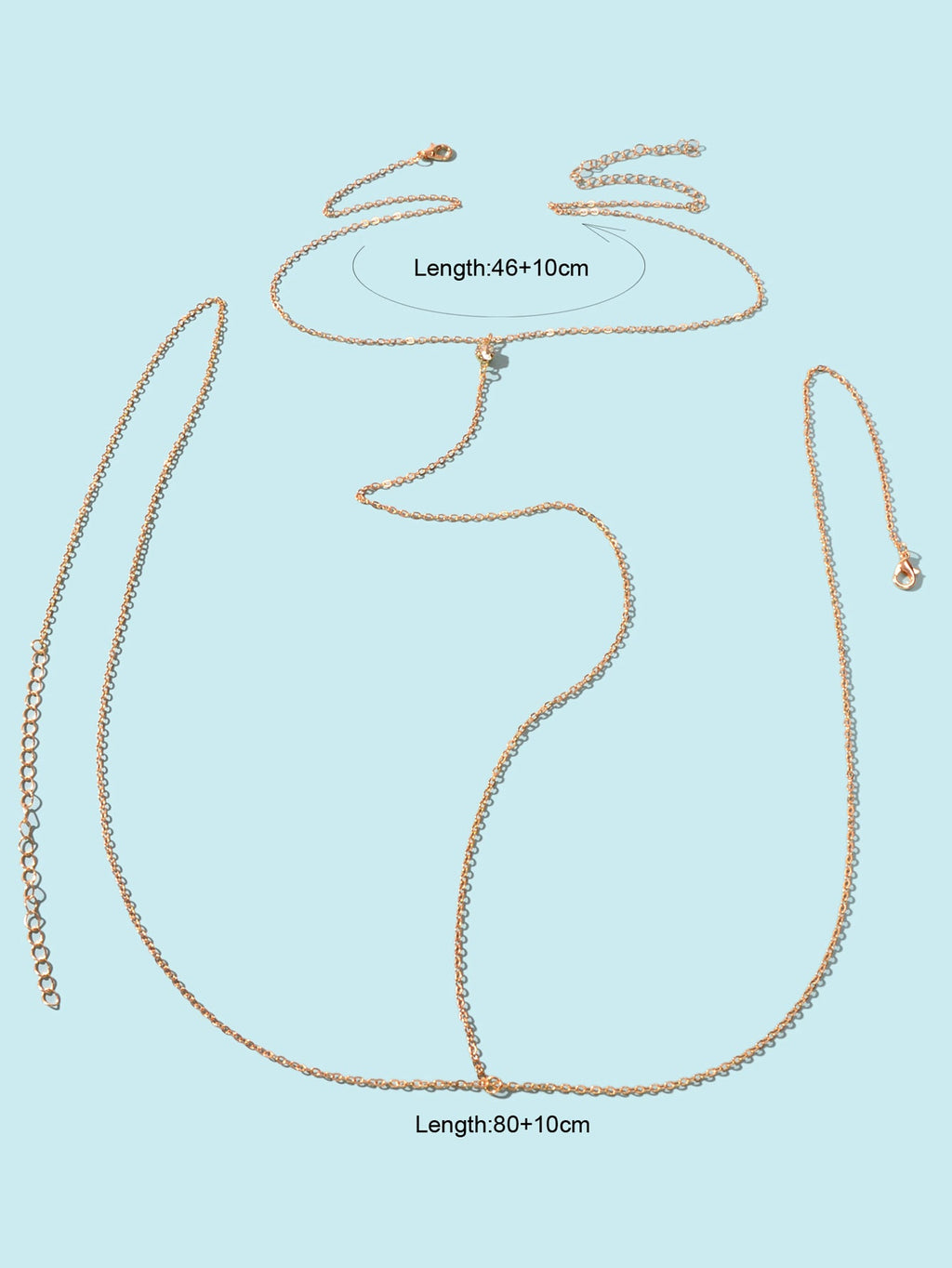 Women Gold Bikini Body Chain Beach Bra Chain Jewellery-1