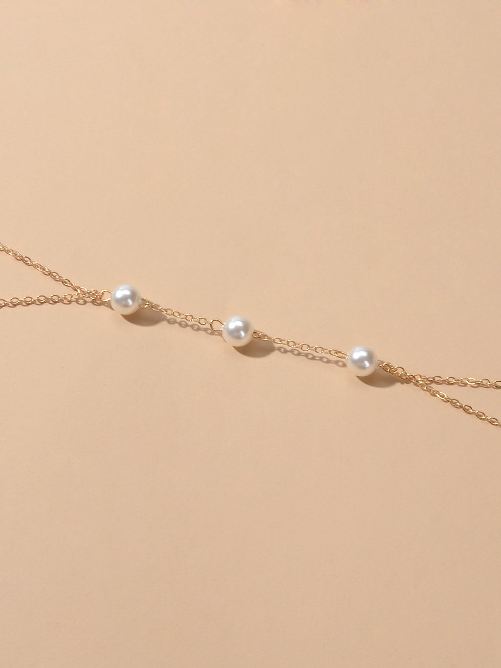 Feelontop Glamorous Pearl Bikini Body Chain Chest Harness Belly Waist Jewellery-3