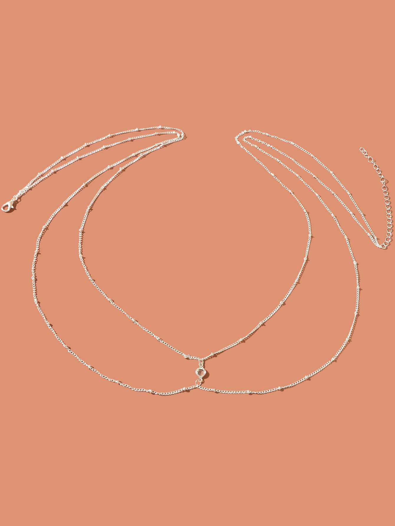 Sexy Double layer Silver Belly Chain Beach Bikini Waist Body Jewelry Accessories-1