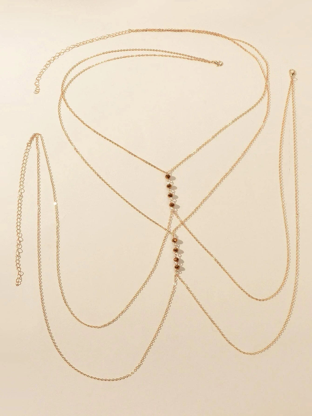 Body Chain Jewellery for Girls Bikini Belly Chain Necklace with Acrylic Beads-2