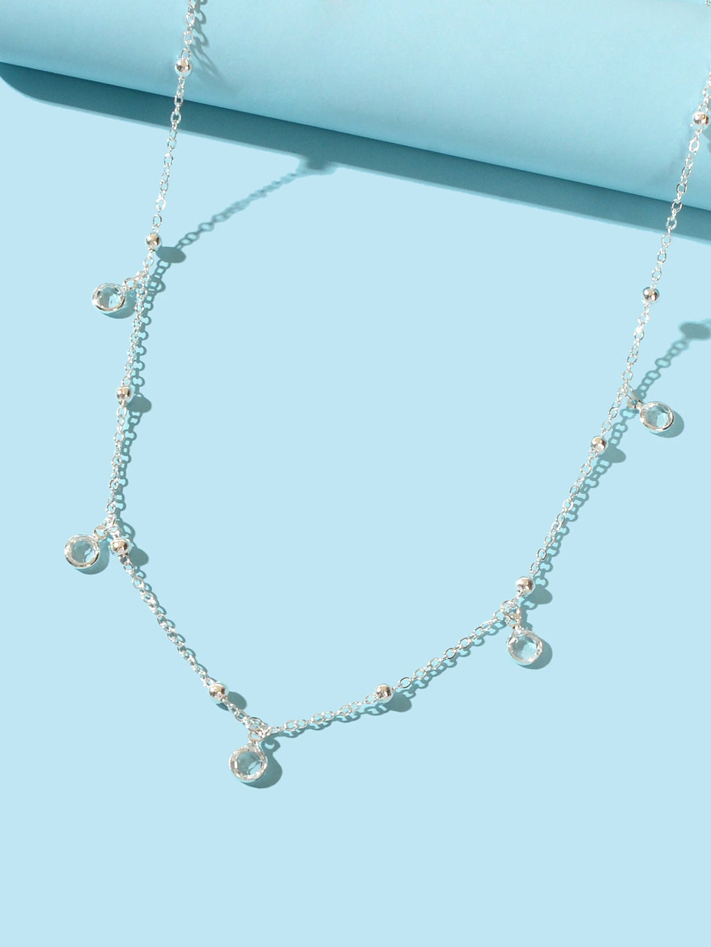 Minimalist Beach Bikini Silver Body Chain Beads Charms Sexy Belly Waist Chain-2