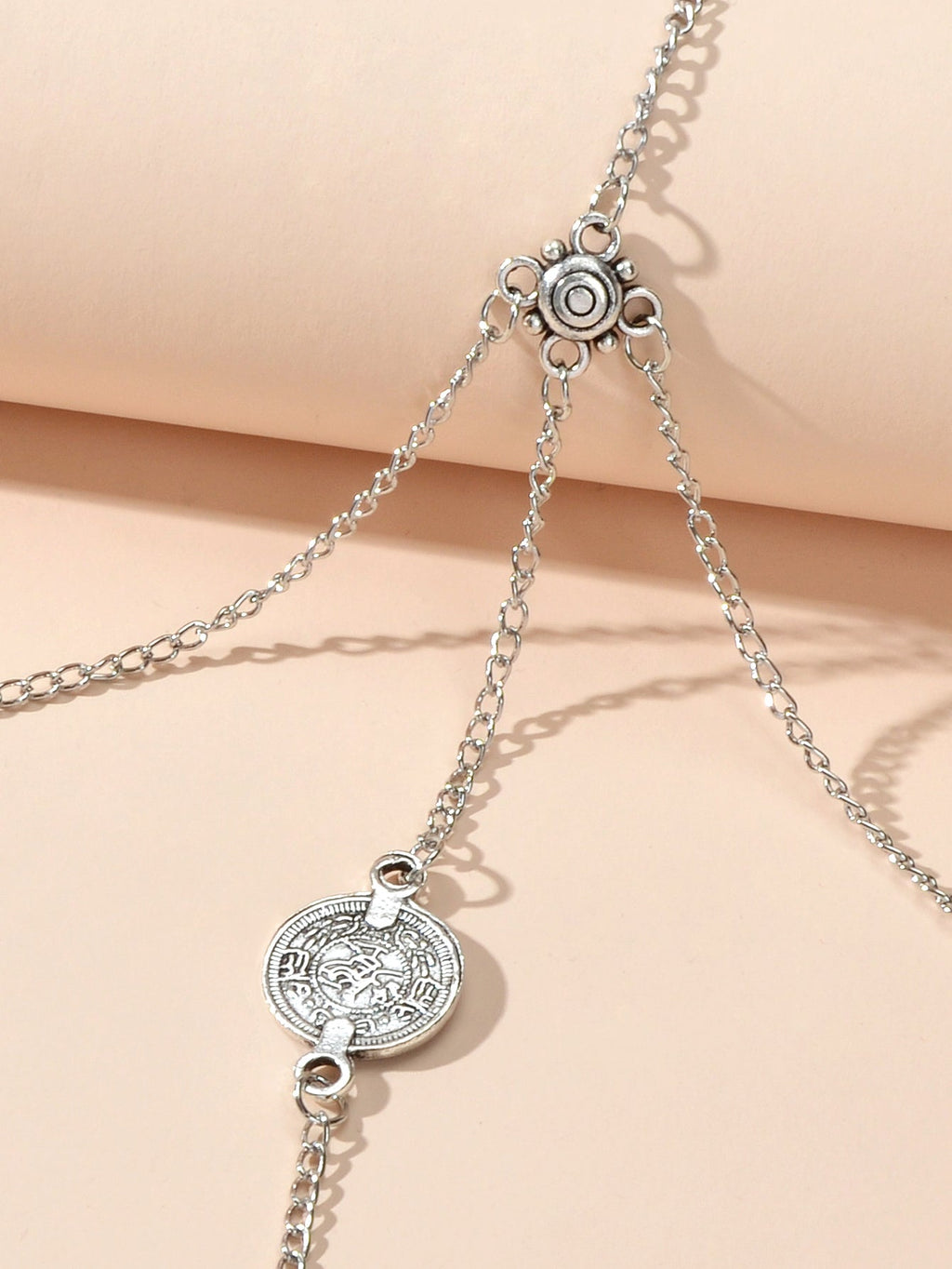 Glamorous Coin Charm Antique Leg Chains Bikini Beach Body Chain Harness Jewelry-2