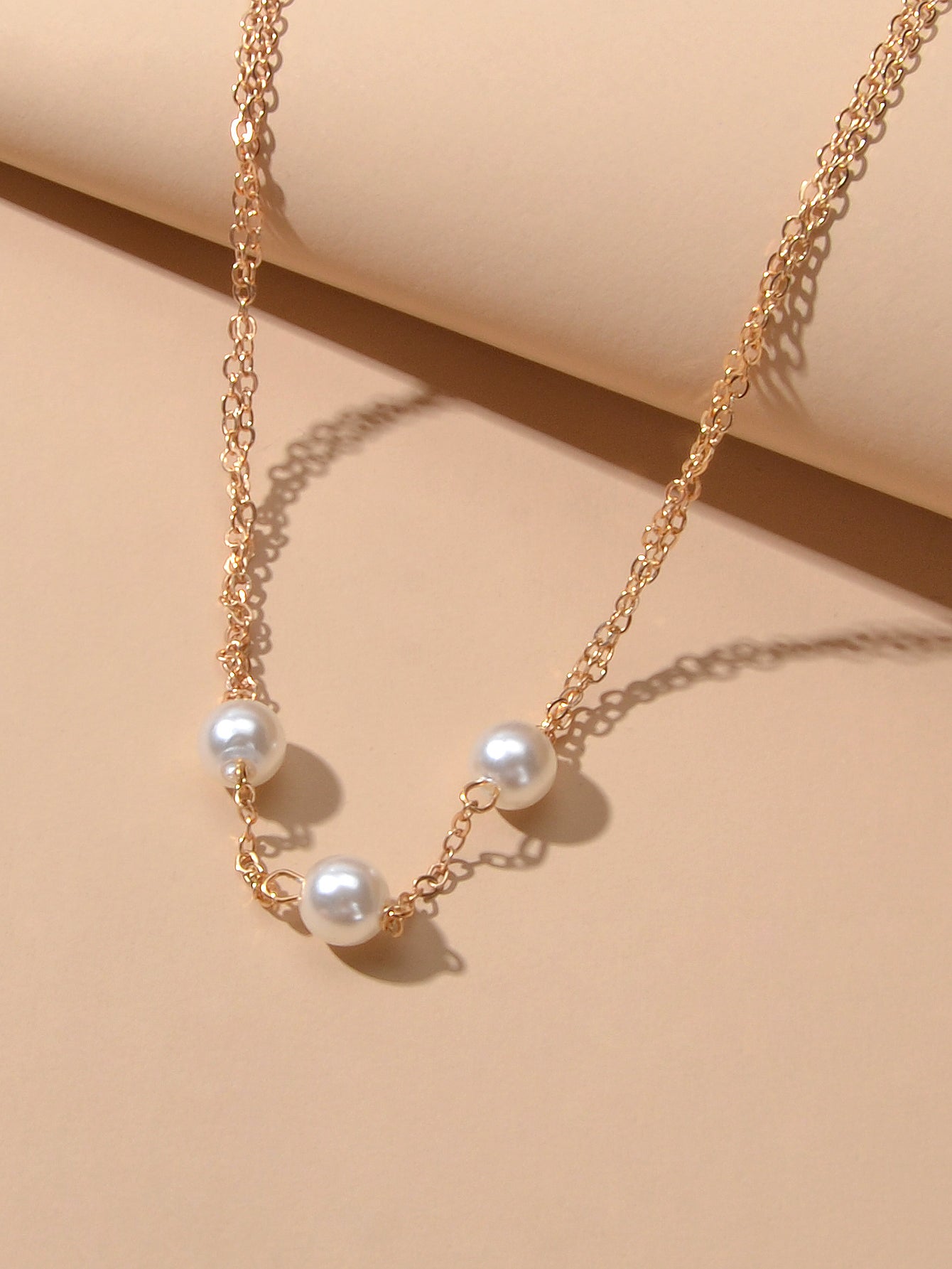 Feelontop Glamorous Pearl Bikini Body Chain Chest Harness Belly Waist Jewellery-4