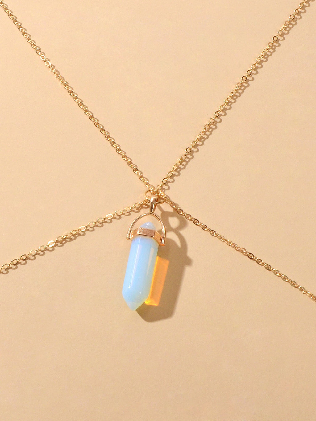 Bikini Beach Harness Beach Hexagonal Gemstone Waist Link Body Chain Belly Jewelry-2