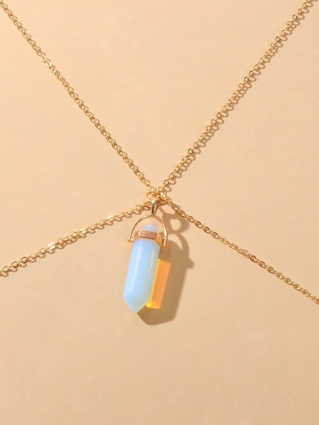 Bikini Beach Harness Beach Hexagonal Gemstone Waist Link Body Chain Belly Jewelry-2