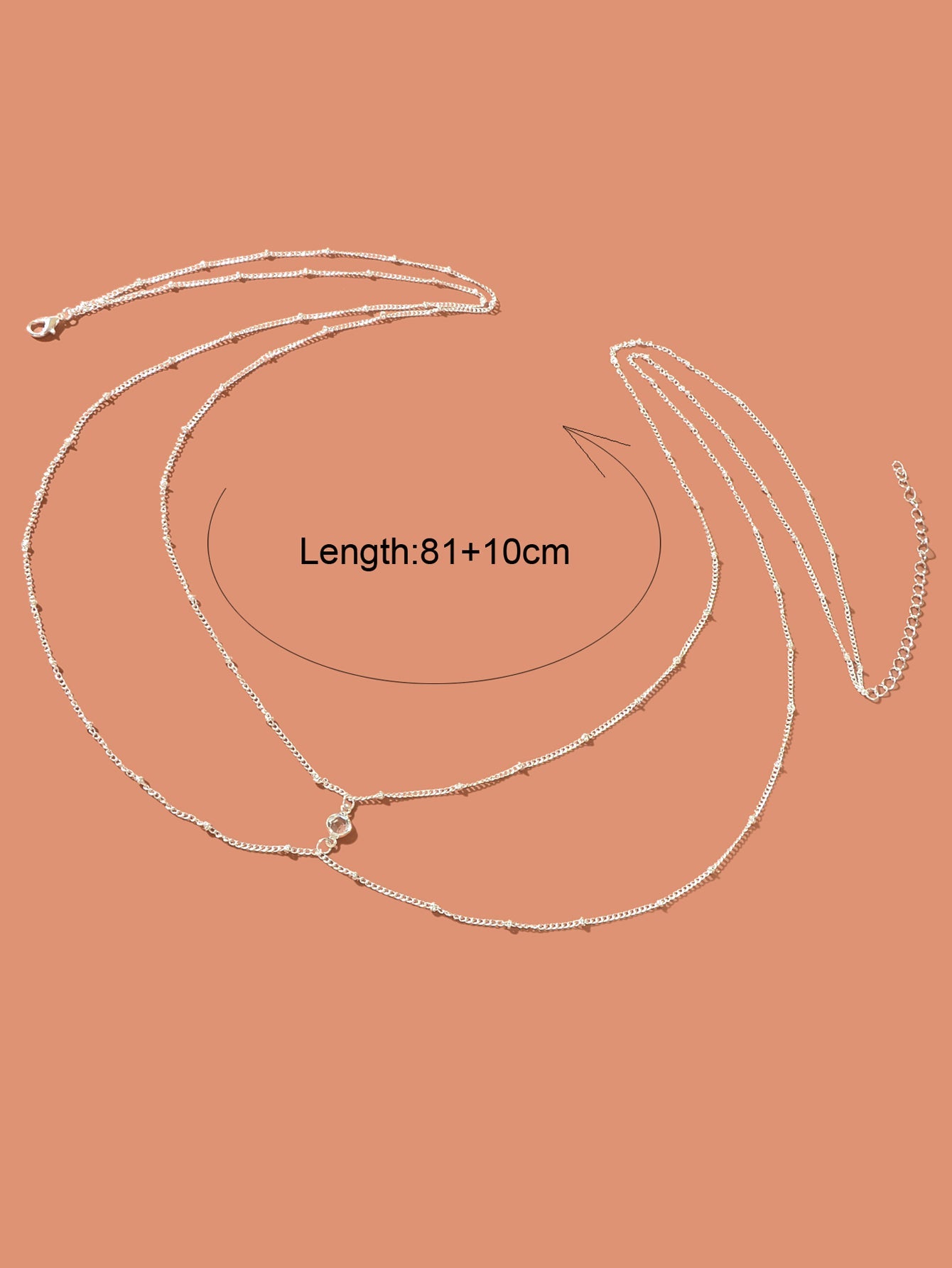 Sexy Double layer Silver Belly Chain Beach Bikini Waist Body Jewelry Accessories-3