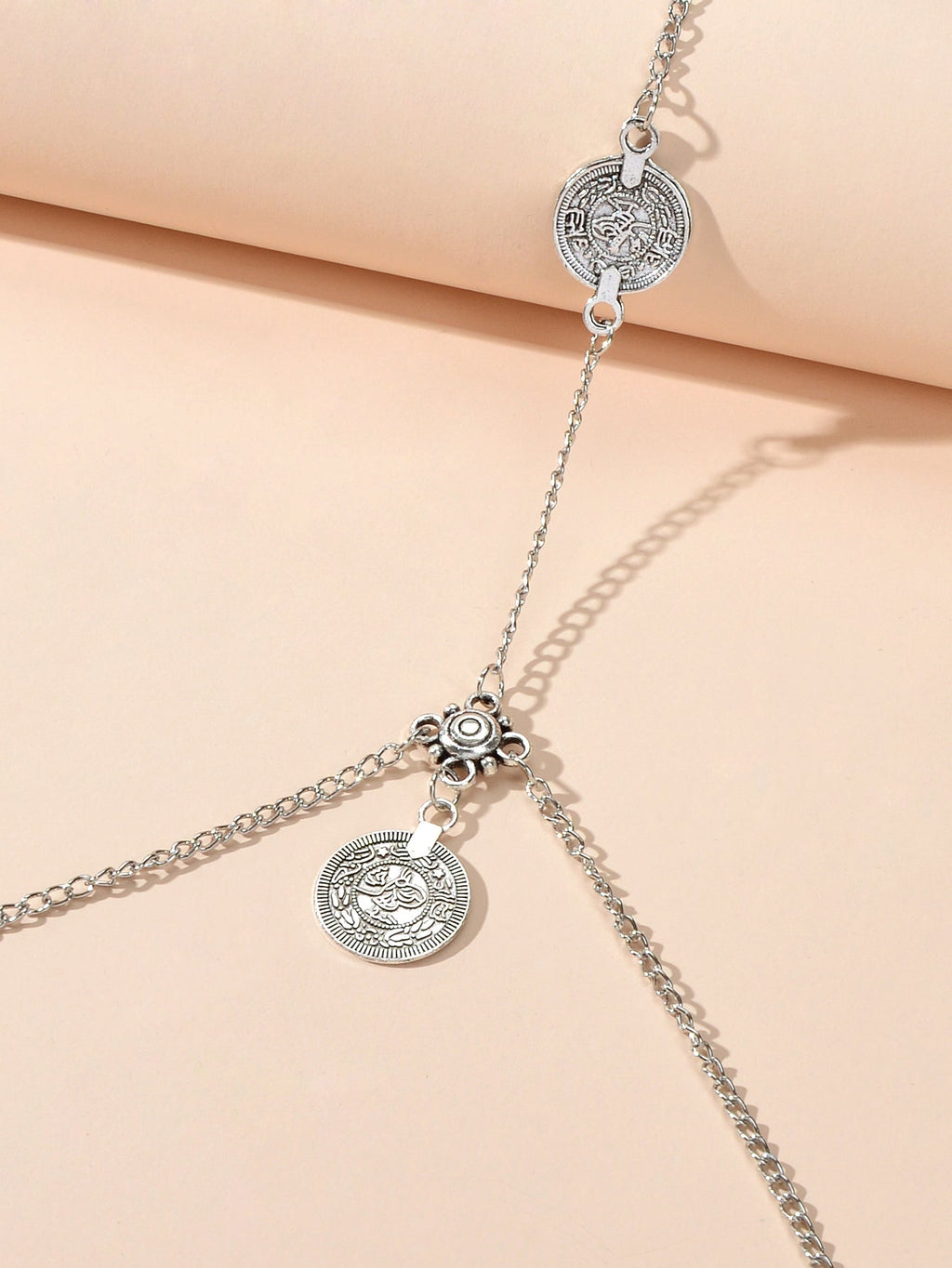 Glamorous Coin Charm Antique Leg Chains Bikini Beach Body Chain Harness Jewelry-3