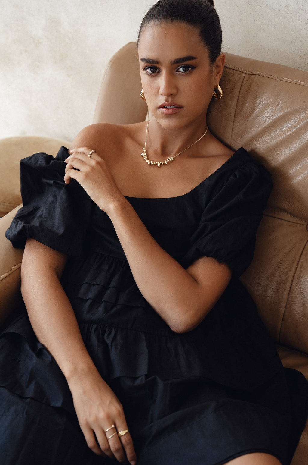 Andrea Babydoll Cotton Mini Dress (Sale)-4