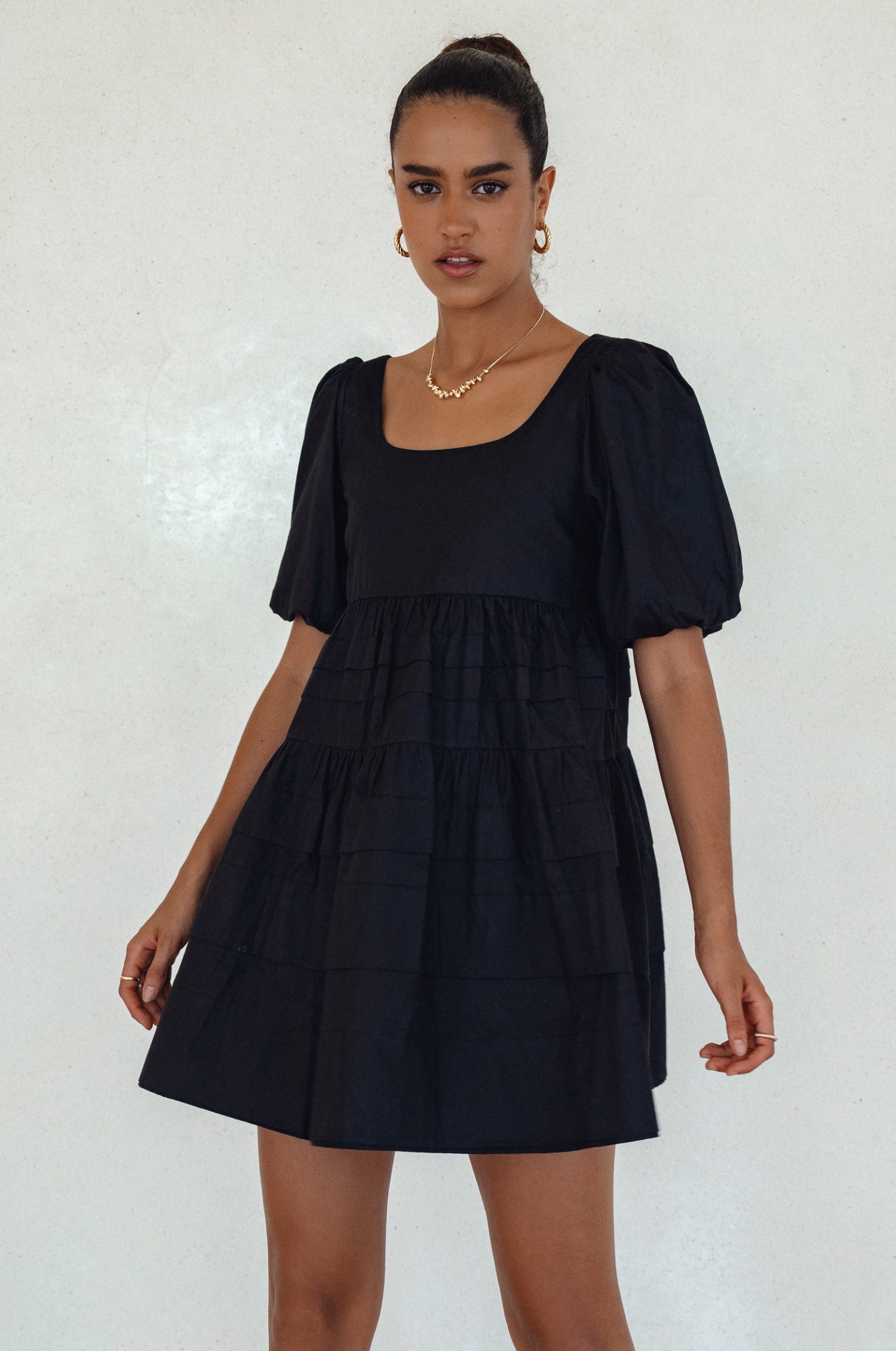 Andrea Babydoll Cotton Mini Dress (Sale)-6