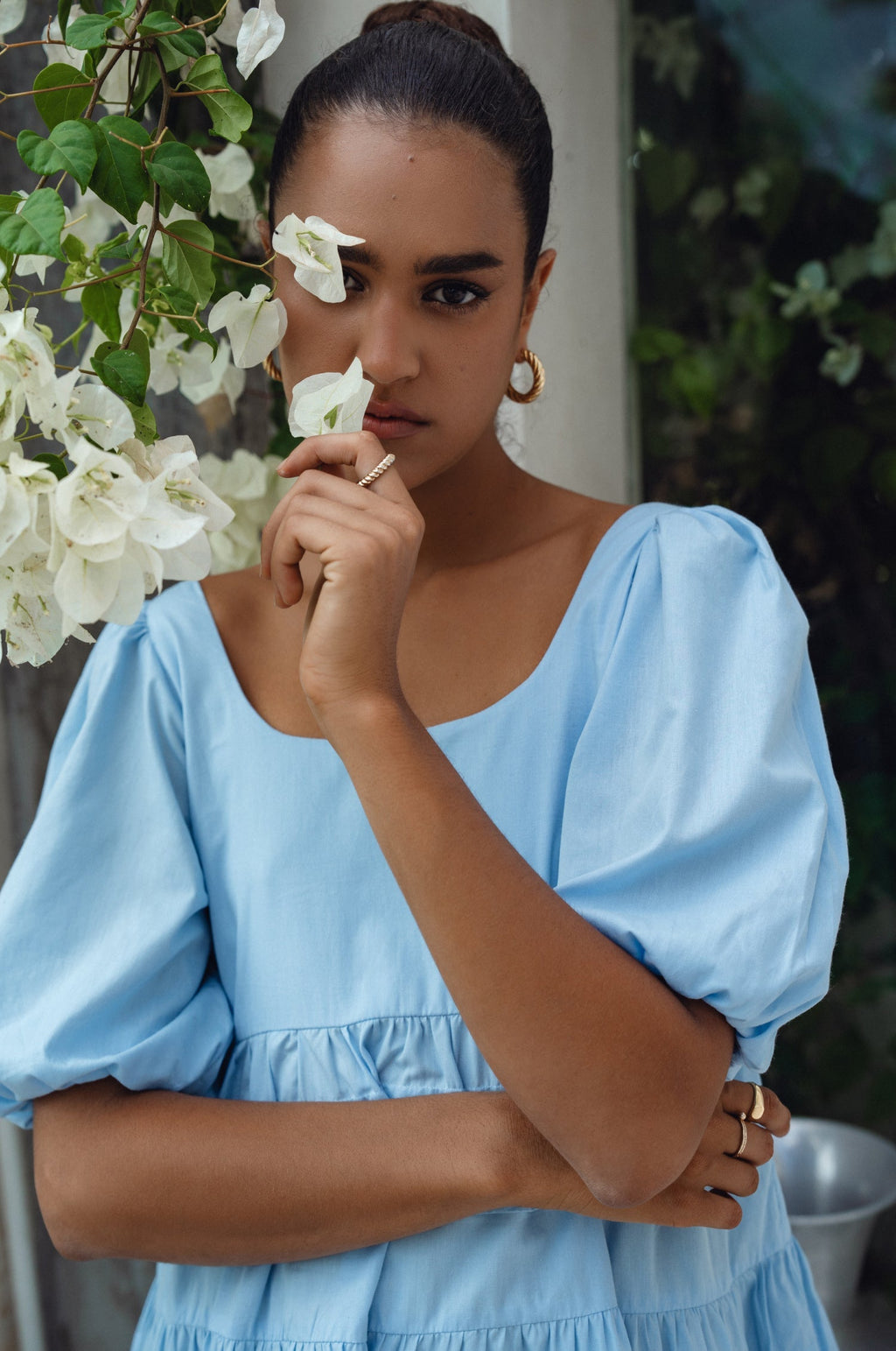 Andrea Babydoll Cotton Mini Dress (Sale)-4