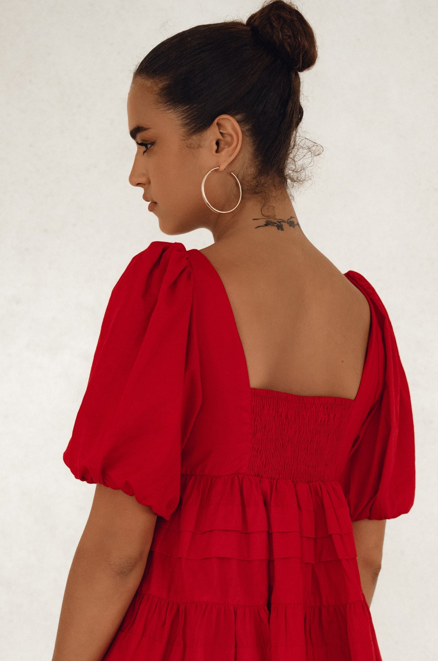 Andrea Babydoll Cotton Mini Dress (Sale)-2