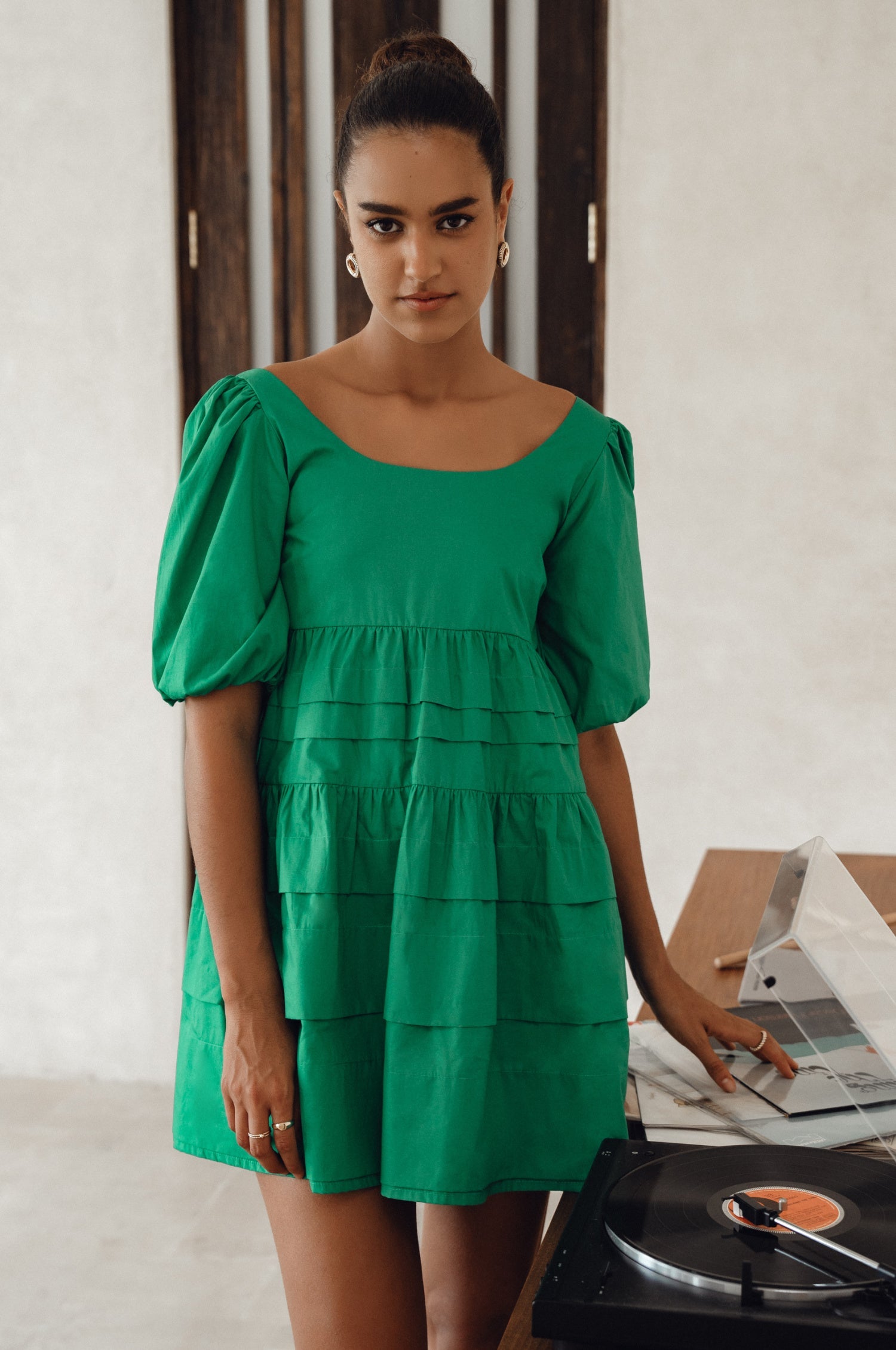 Andrea Babydoll Cotton Mini Dress (Sale)-5