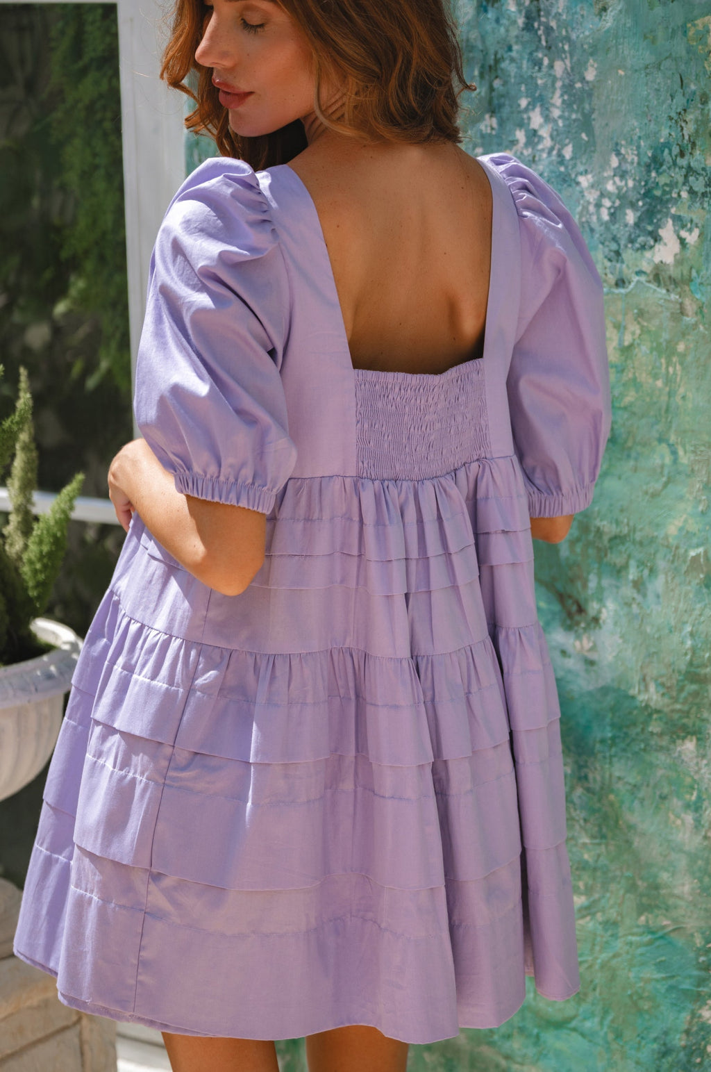 Andrea Babydoll Cotton Mini Dress (Sale)-4