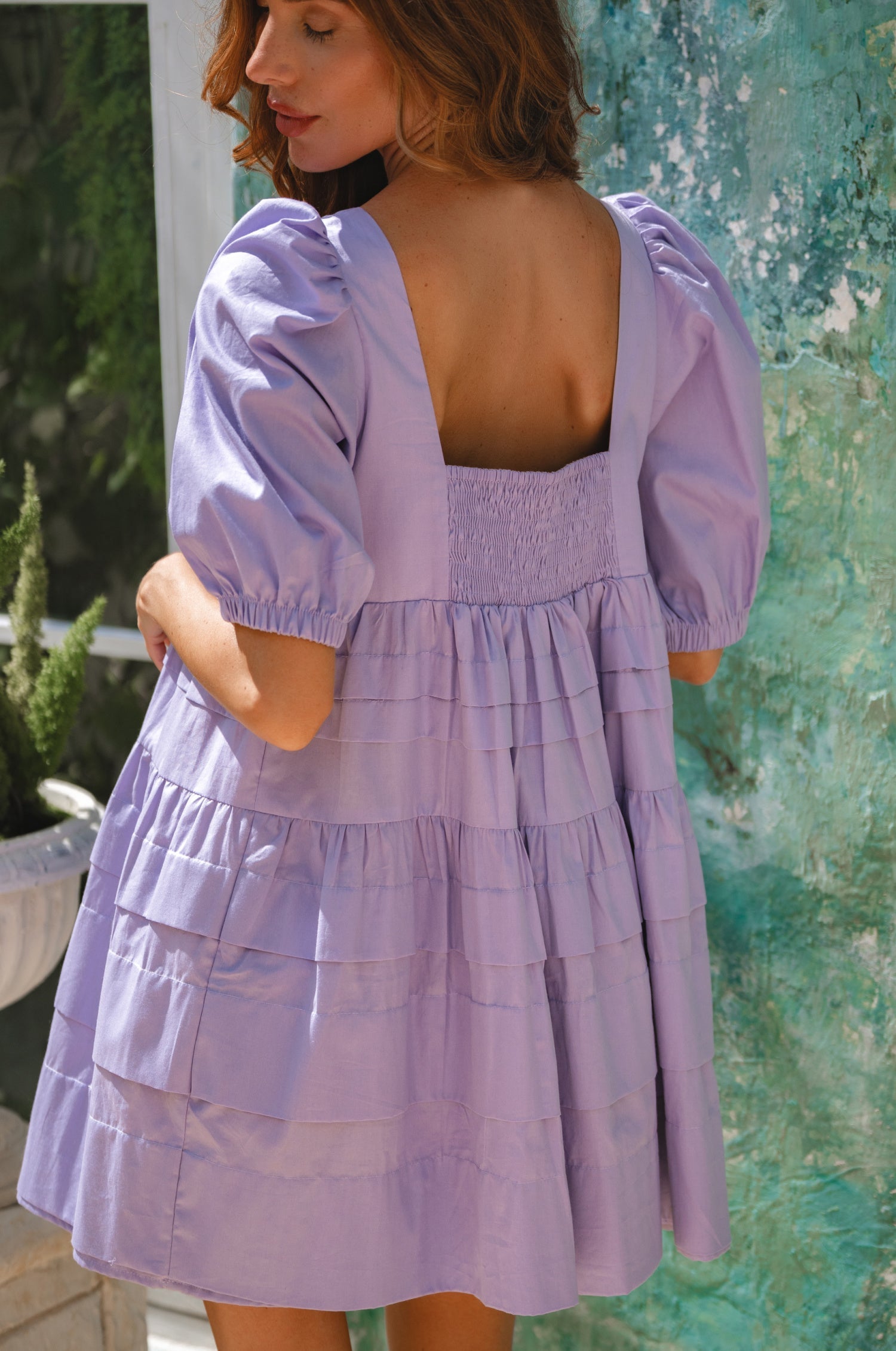 Andrea Babydoll Cotton Mini Dress (Sale)-4