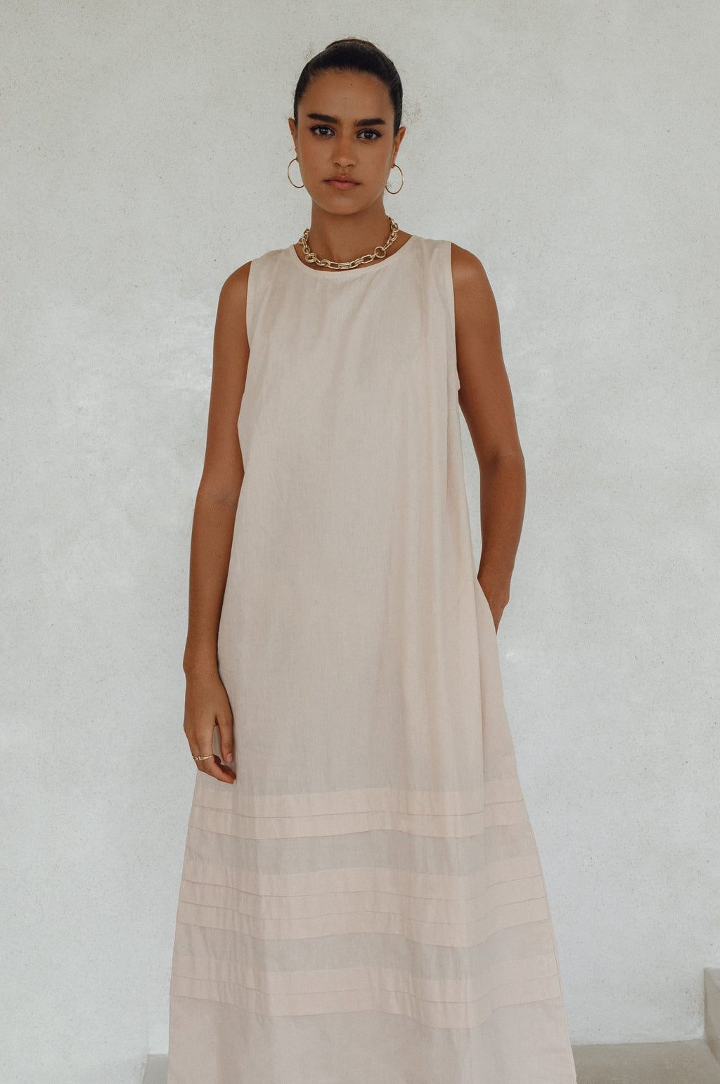 Beloved Cara Slip on Cotton Maxi Dress (Sale)-1