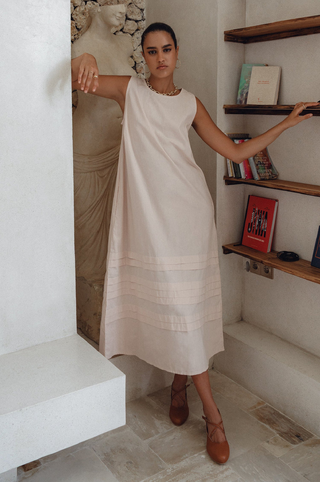 Beloved Cara Slip on Cotton Maxi Dress (Sale)-0