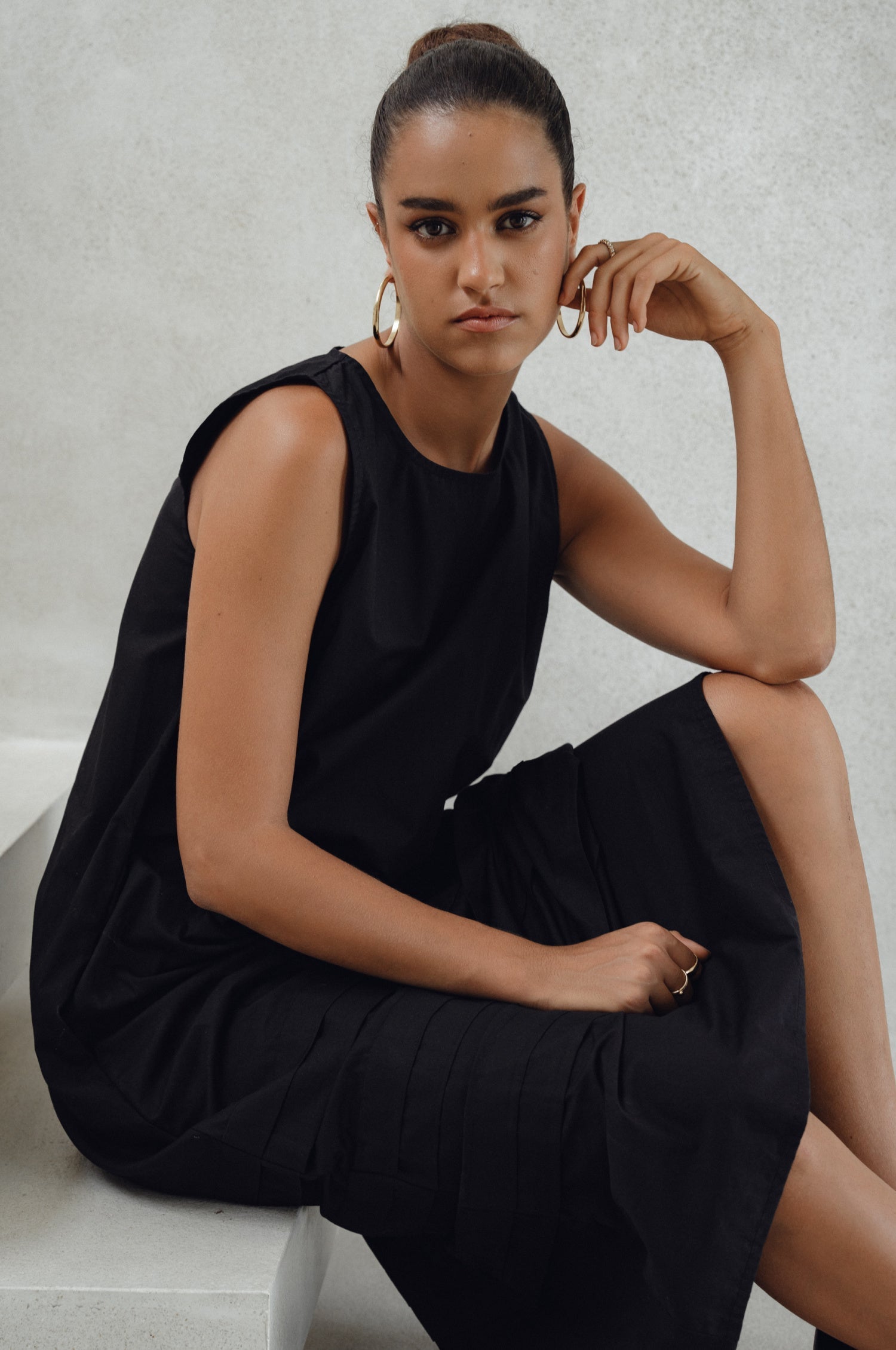 Beloved Cara Slip on Cotton Maxi Dress (Sale)-1