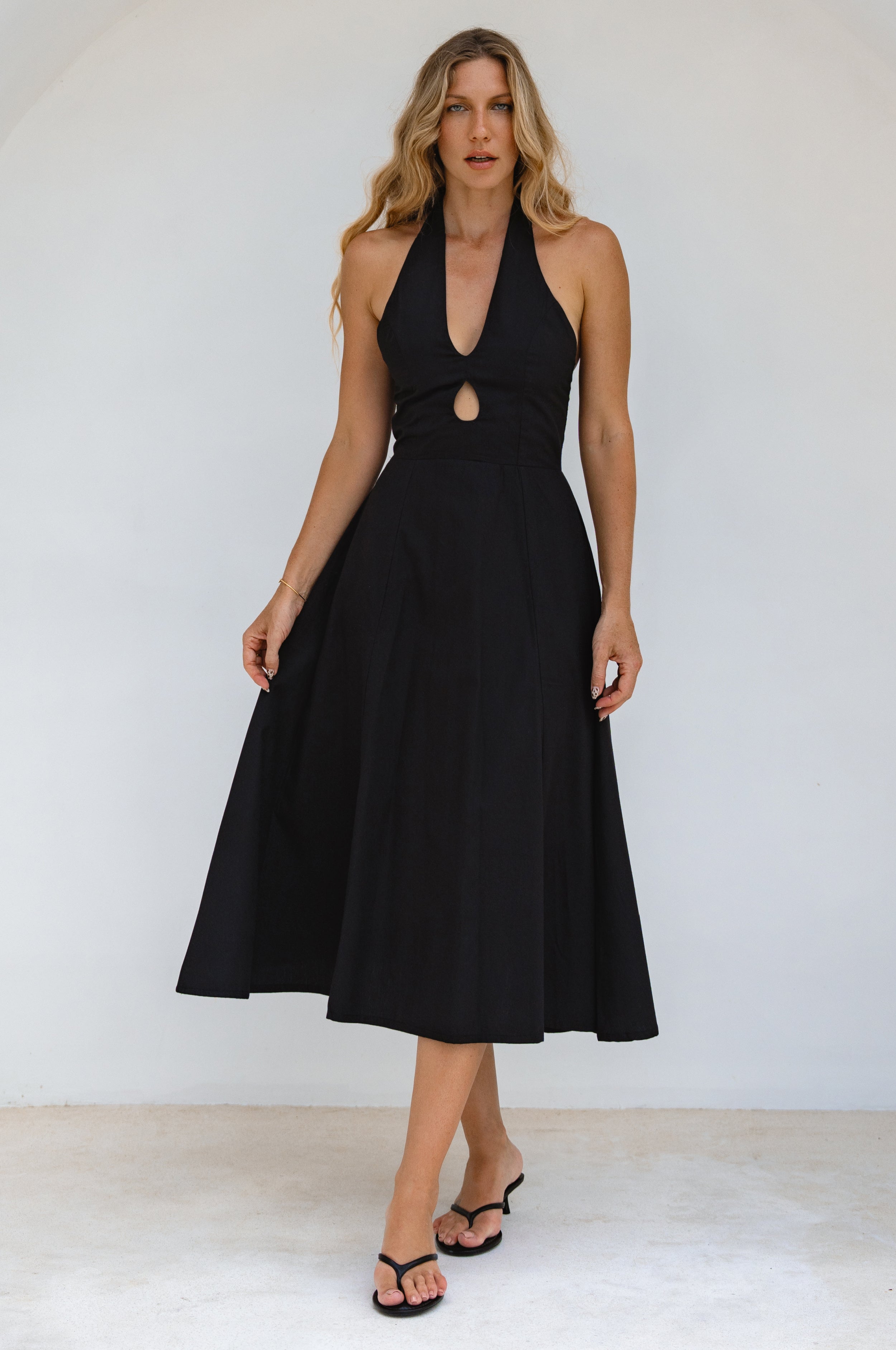 Costa Del Sol Halterneck Cotton Dress-5