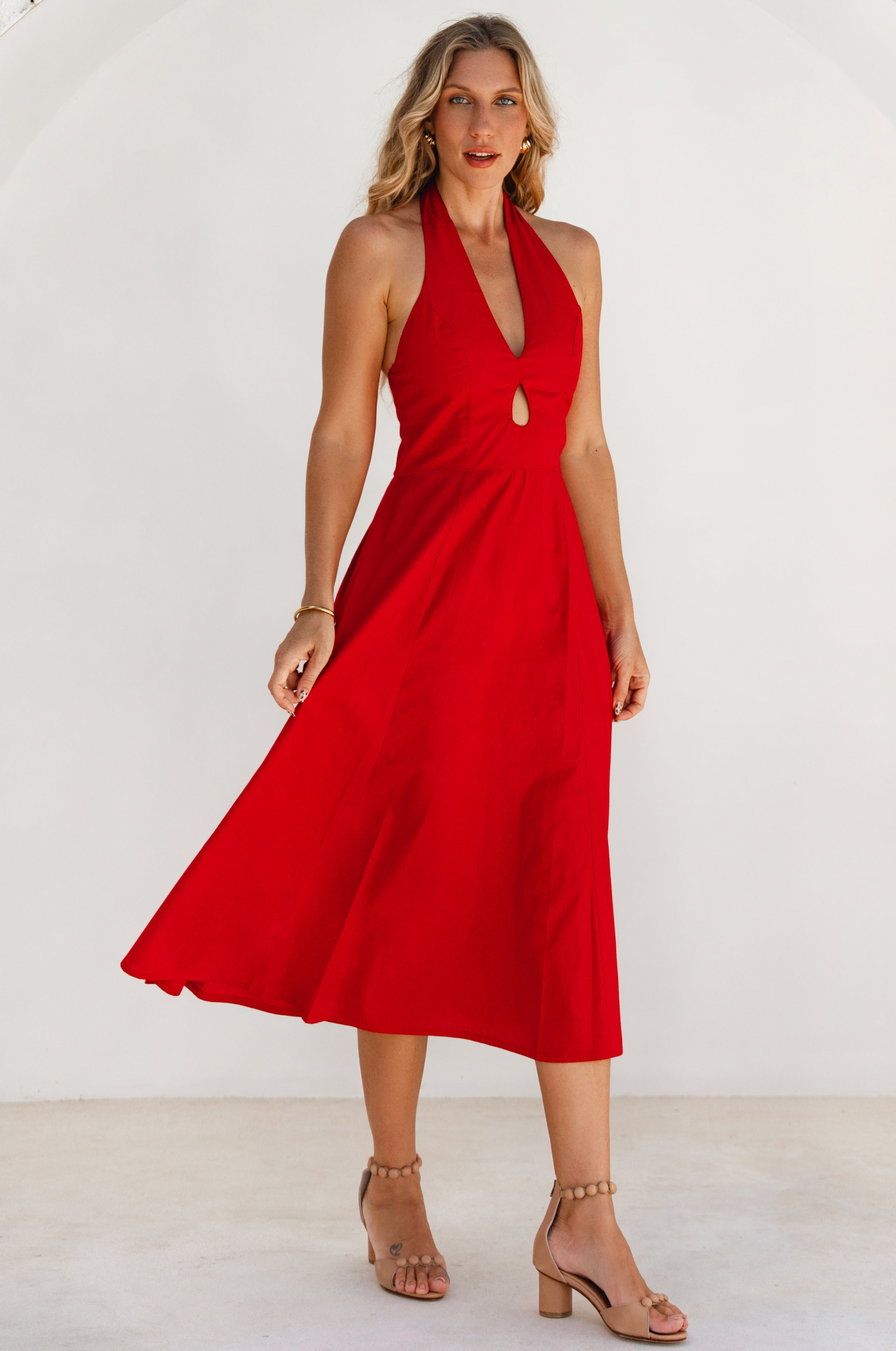 Costa Del Sol Halterneck Cotton Dress-5