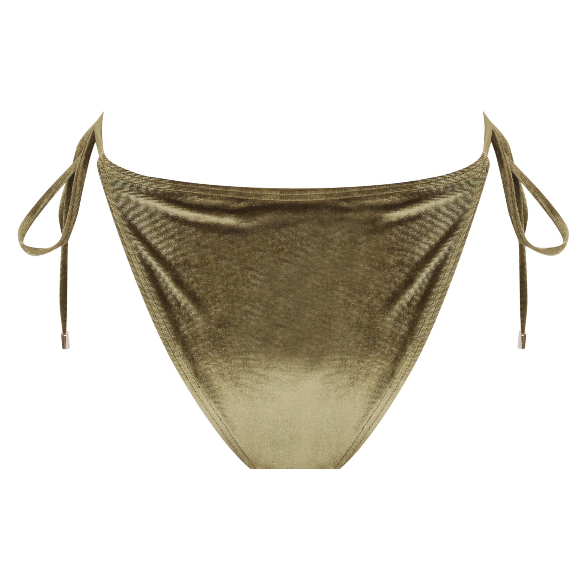 Thin Tie Side Bikini Bottom-Velvet Green
