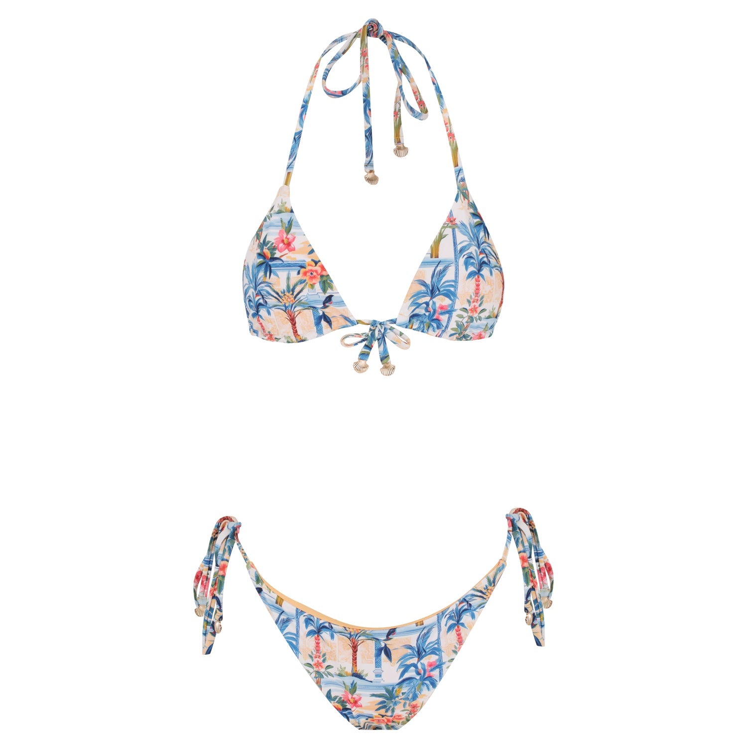 Triangle Bikini Set-Positano Sun-0