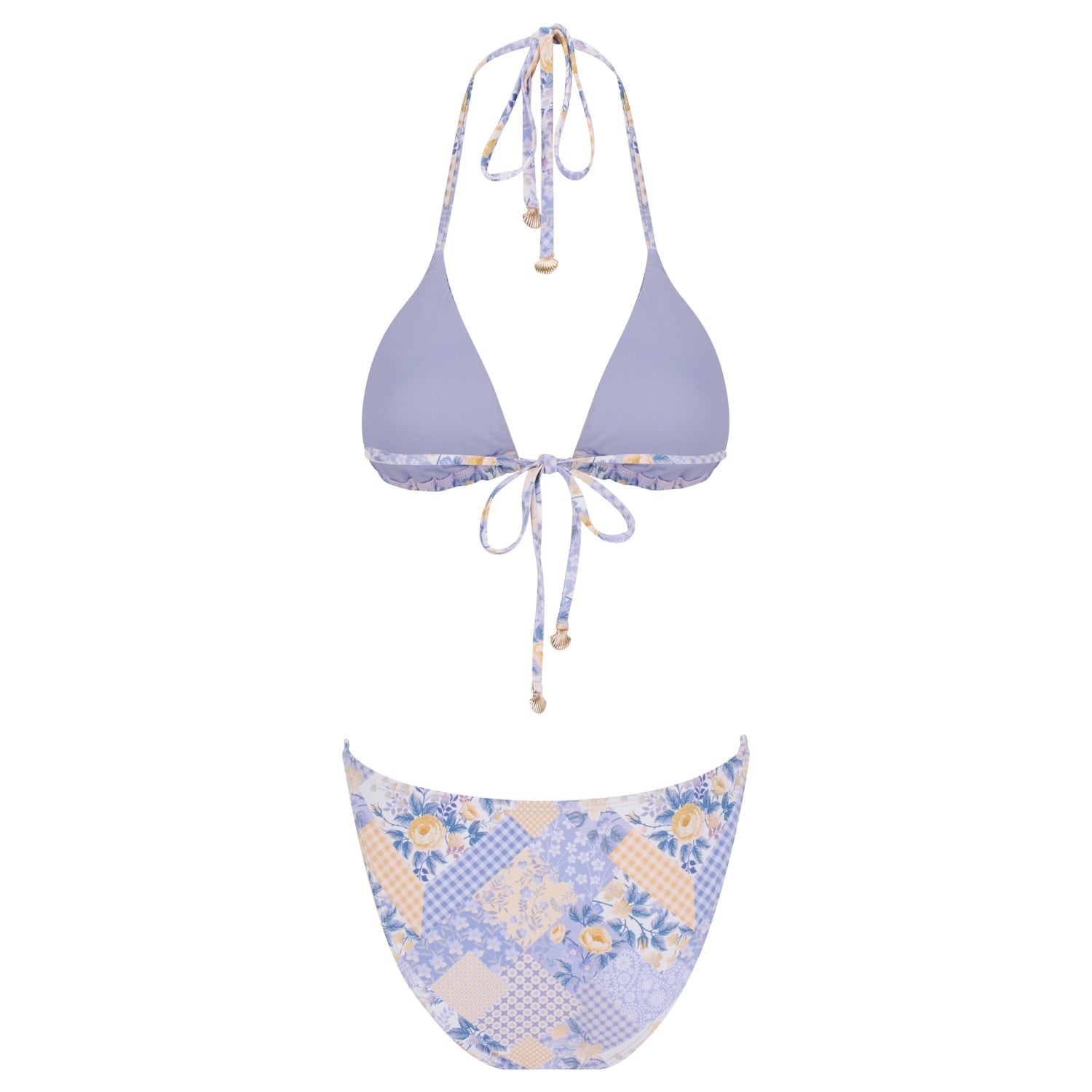 Triangle Bikini Set-Lovely Lavender-1