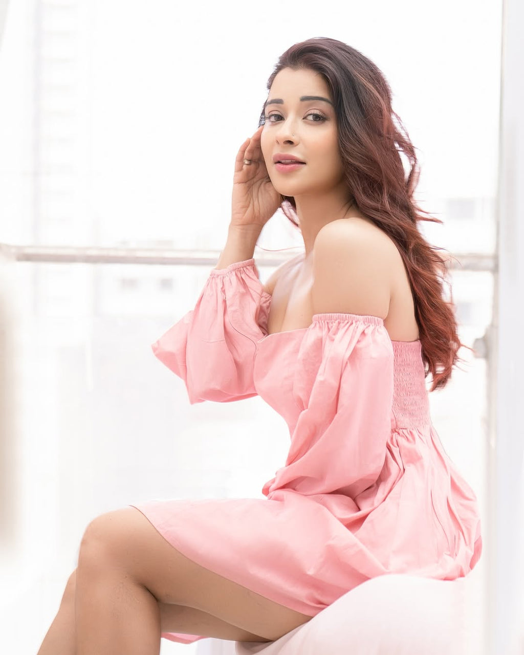 Pink Cotton Tube Smocked Dress | Tube Dress | Smocked Dress | Cotton Dress-2