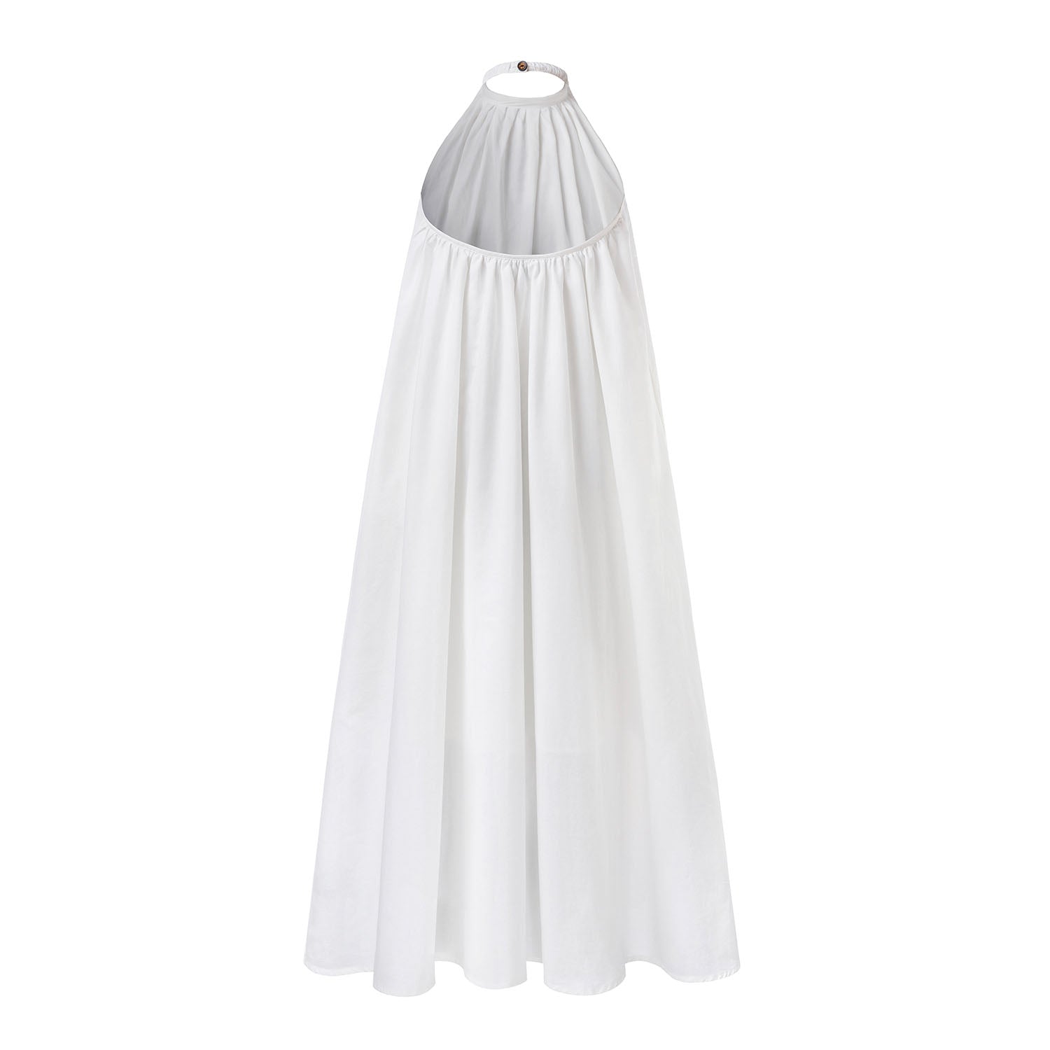 Girls' Boho Beach Dress in White Cotton-2