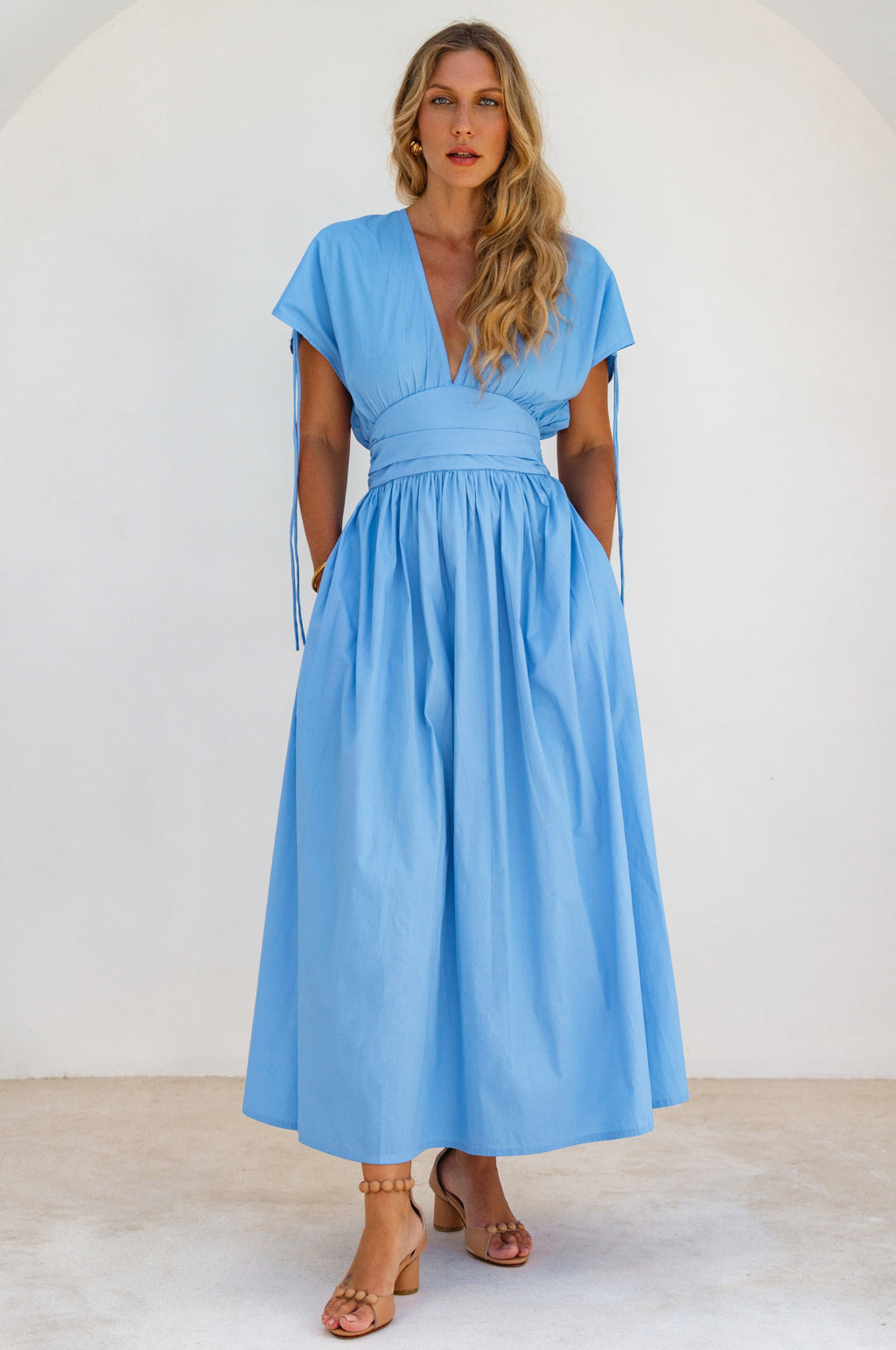Rafina Goddess Cotton Maxi Dress-0