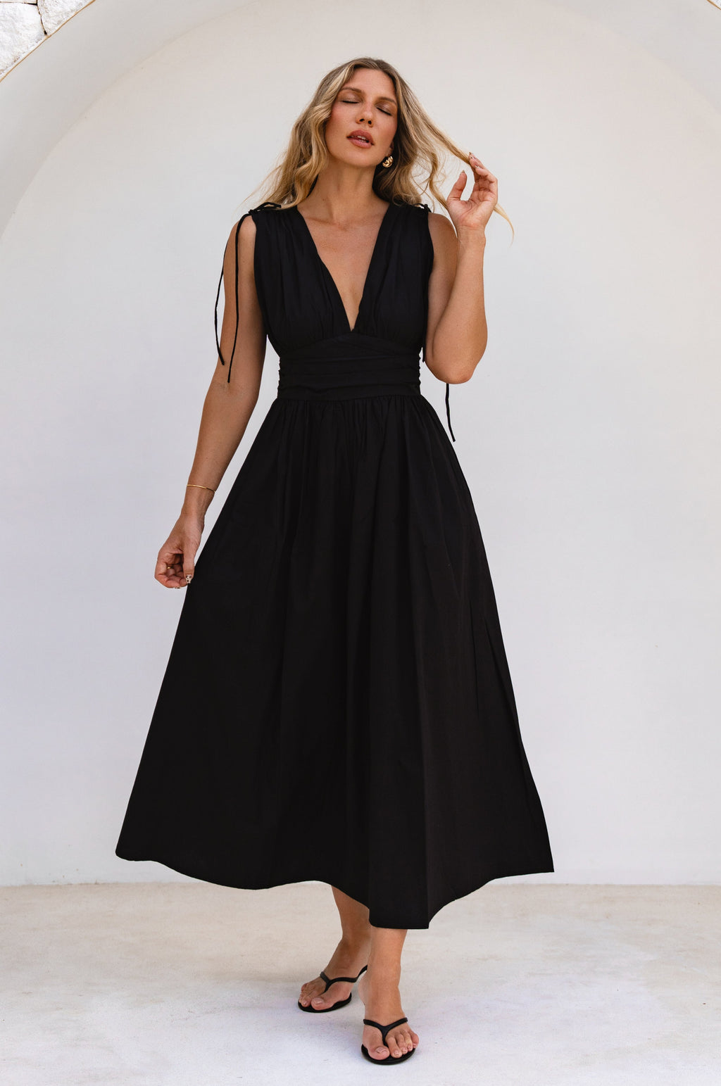 Rafina Goddess Cotton Maxi Dress-0