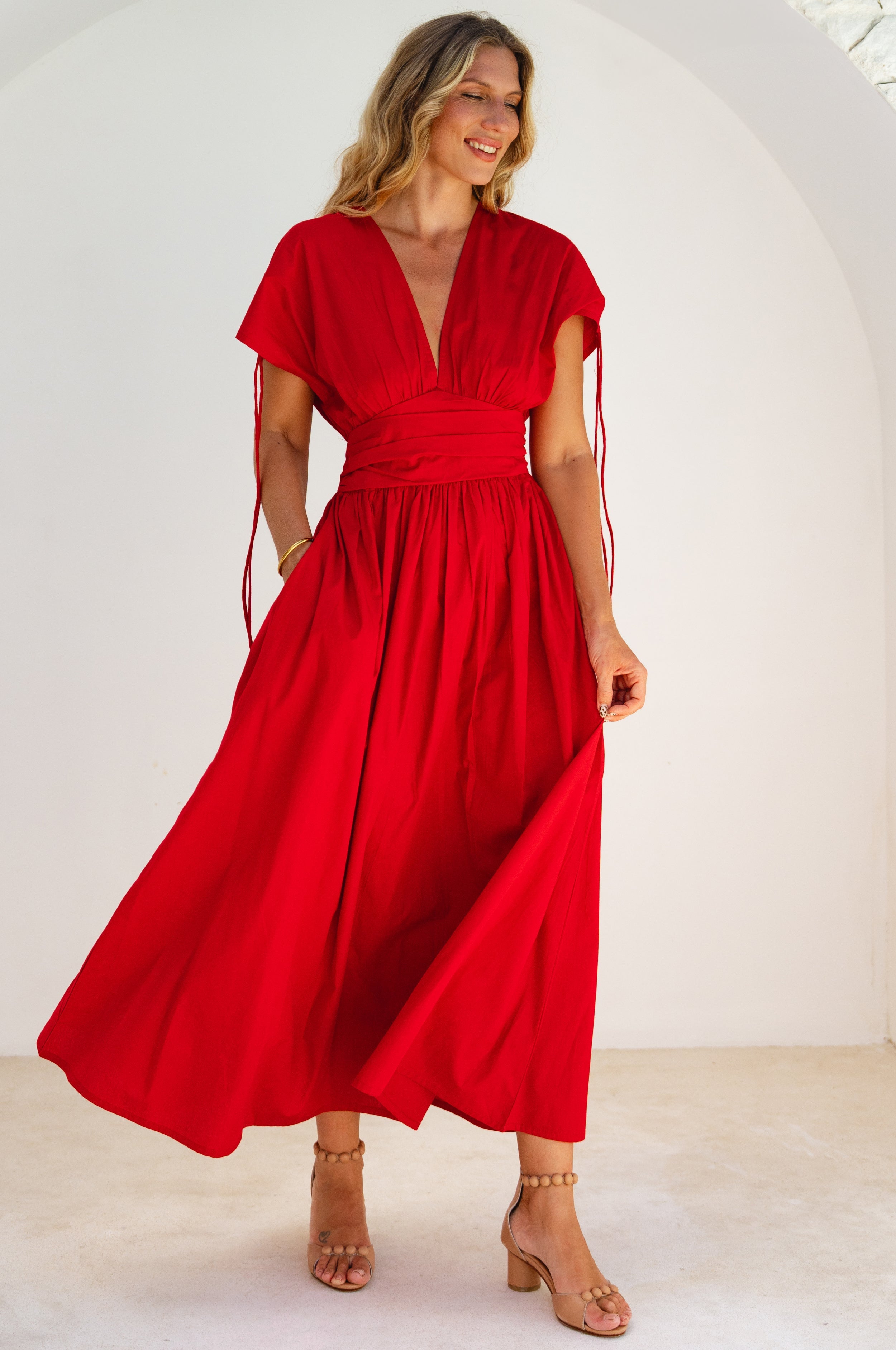 Rafina Goddess Cotton Maxi Dress-6