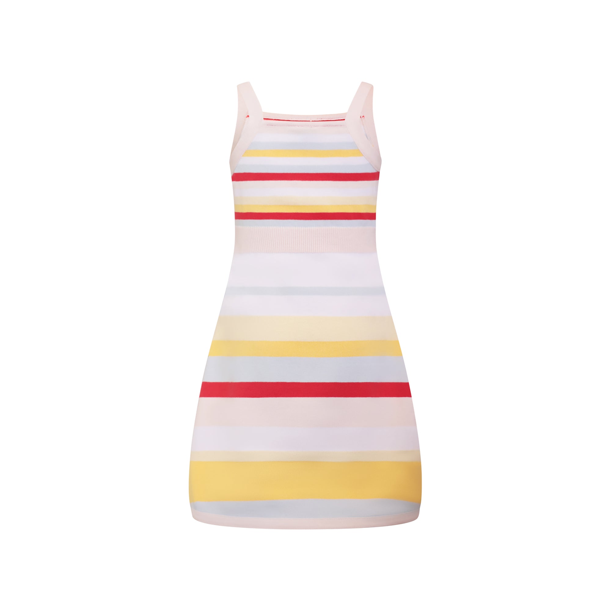 Girls Beach Dress with Bright Stripes-3