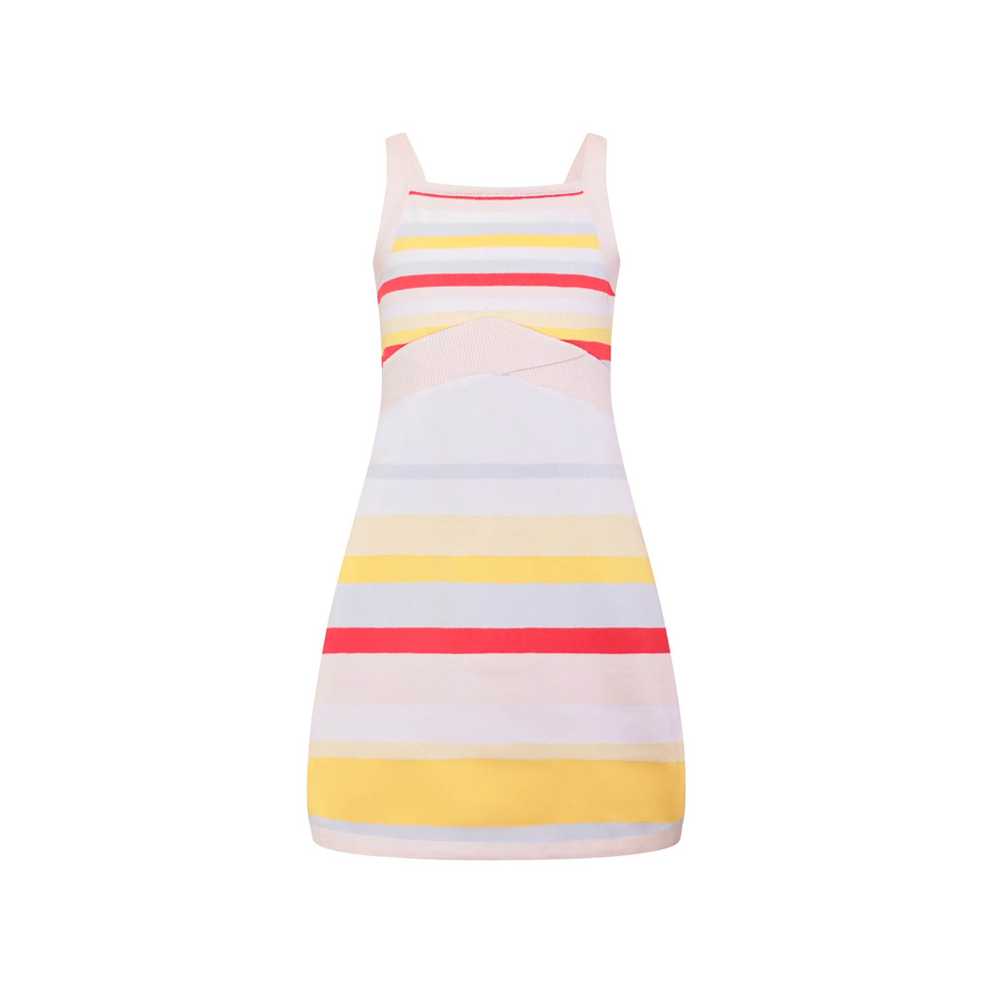 Girls Beach Dress with Bright Stripes-0
