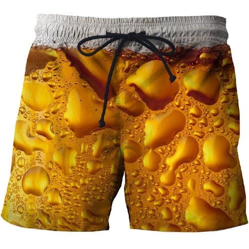 Beer cover Printed Beach Shorts Men Casual Board Shorts Vacation Quick Dry Shorts Swimwear Streetwear DropShip-10