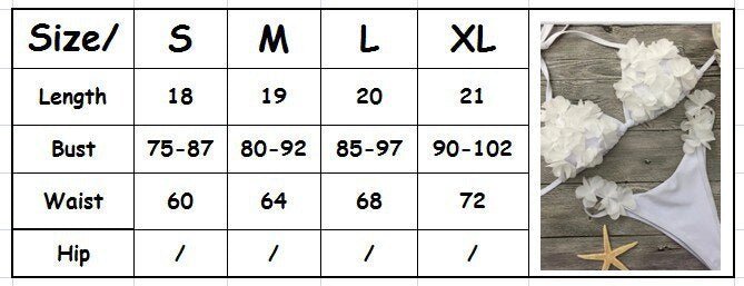 Bikinis Set Low Waist Petal Floral High Leg Bandeau Thong-3