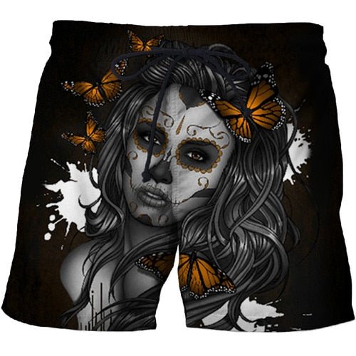 Casual Printed Beach Shorts Masculino Men 3d Streetwear Board Shorts Plage Quick Dry Shorts Funny Swimwear DropShip-1