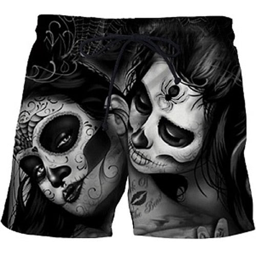 Casual Printed Beach Shorts Masculino Men 3d Streetwear Board Shorts Plage Quick Dry Shorts Funny Swimwear DropShip-9