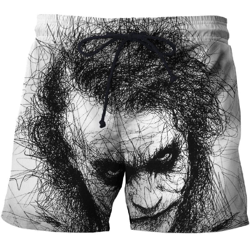 Clown mouth 3d Printed Beach Shorts Men Shorts 3d Shorts Plage Summer Swimwear Quick Dry Pants Board Shorts Drop Ship-3
