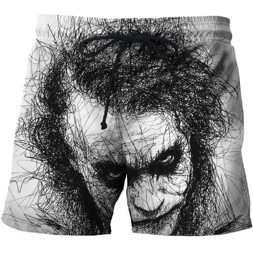 Clown mouth 3d Printed Beach Shorts Men Shorts 3d Shorts Plage Summer Swimwear Quick Dry Pants Board Shorts Drop Ship-8