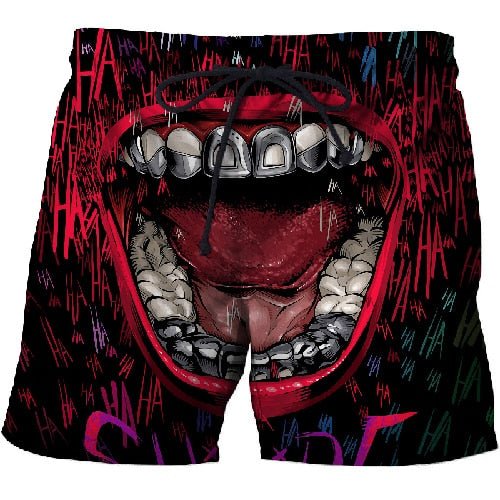 Clown mouth 3d Printed Beach Shorts Men Shorts 3d Shorts Plage Summer Swimwear Quick Dry Pants Board Shorts Drop Ship-11