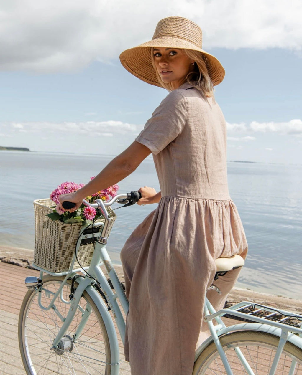 Beige Linen Shirt Maxi Dress | Maxi Dress | Linen Dress | Linen Clothing | 100% Organic Linen-2