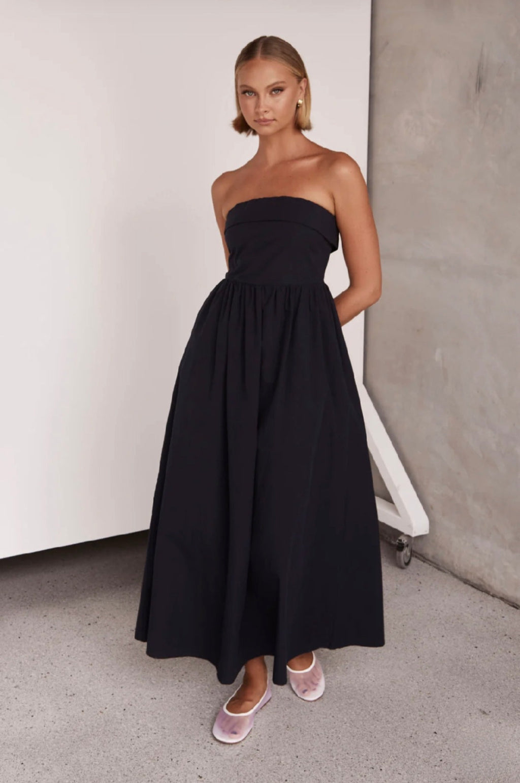 Black Cotton Dress | Maxi Dress | Cotton Dress | Black Dress-2